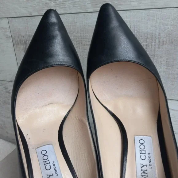 Jimmy Choo Romy Black Kid Leather 100m - Picture 12 of 16